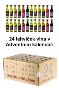 Adventní kalednář - 24 x lahvička vína 0,187 l - Vinařství Lahofer